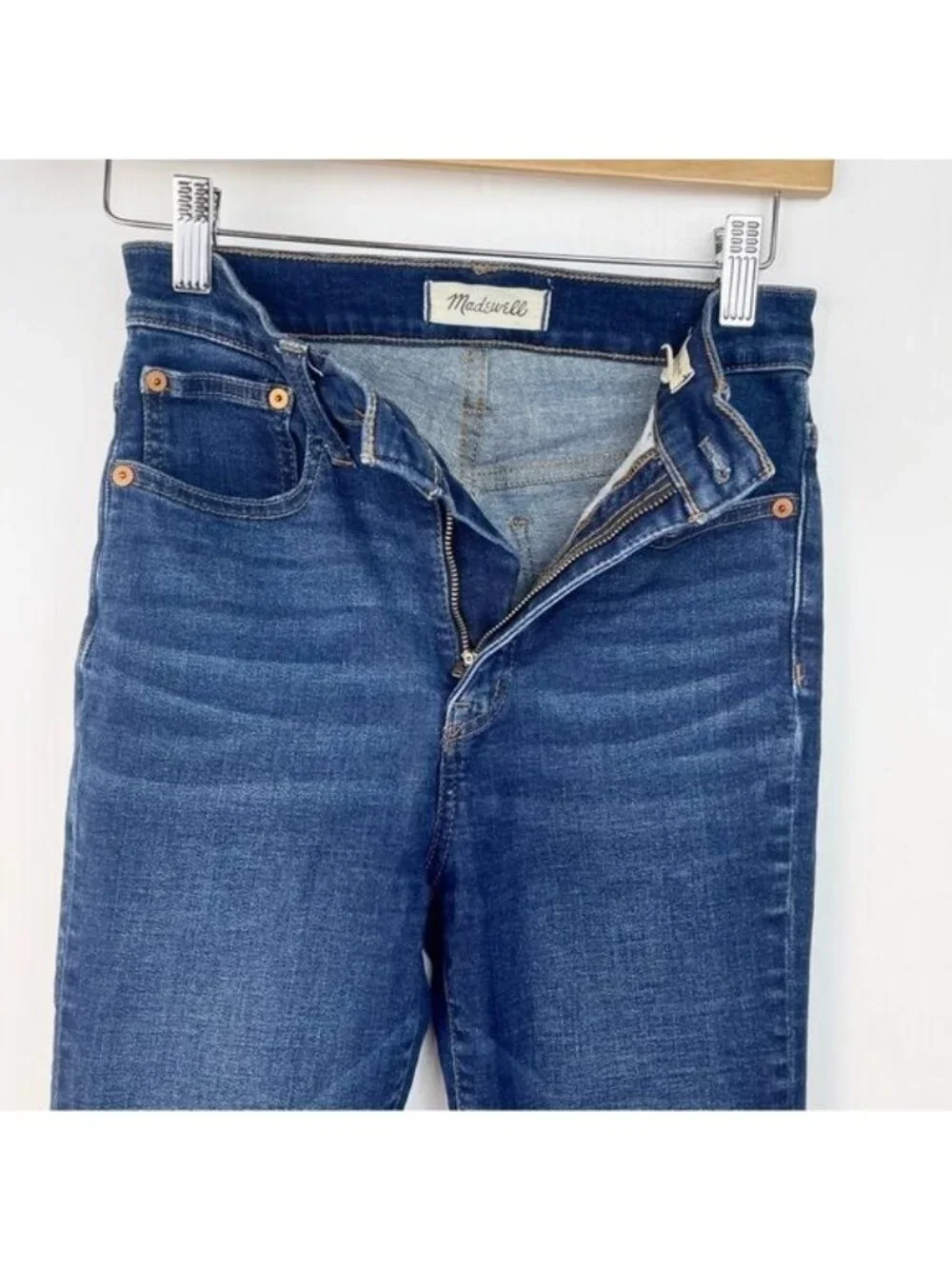 Madewell Skinny Flare high rise Blue Jeans Carleton Dark Wash NG357 size 24